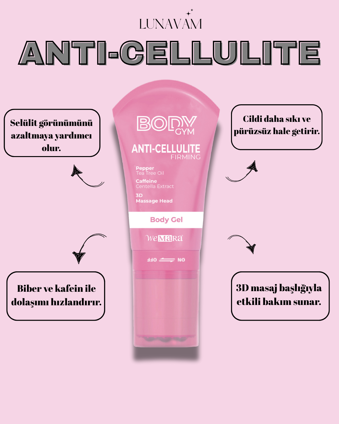 Wemara Anti-Cellulite&Firming Isitici Etkili Body Gym 120 Ml