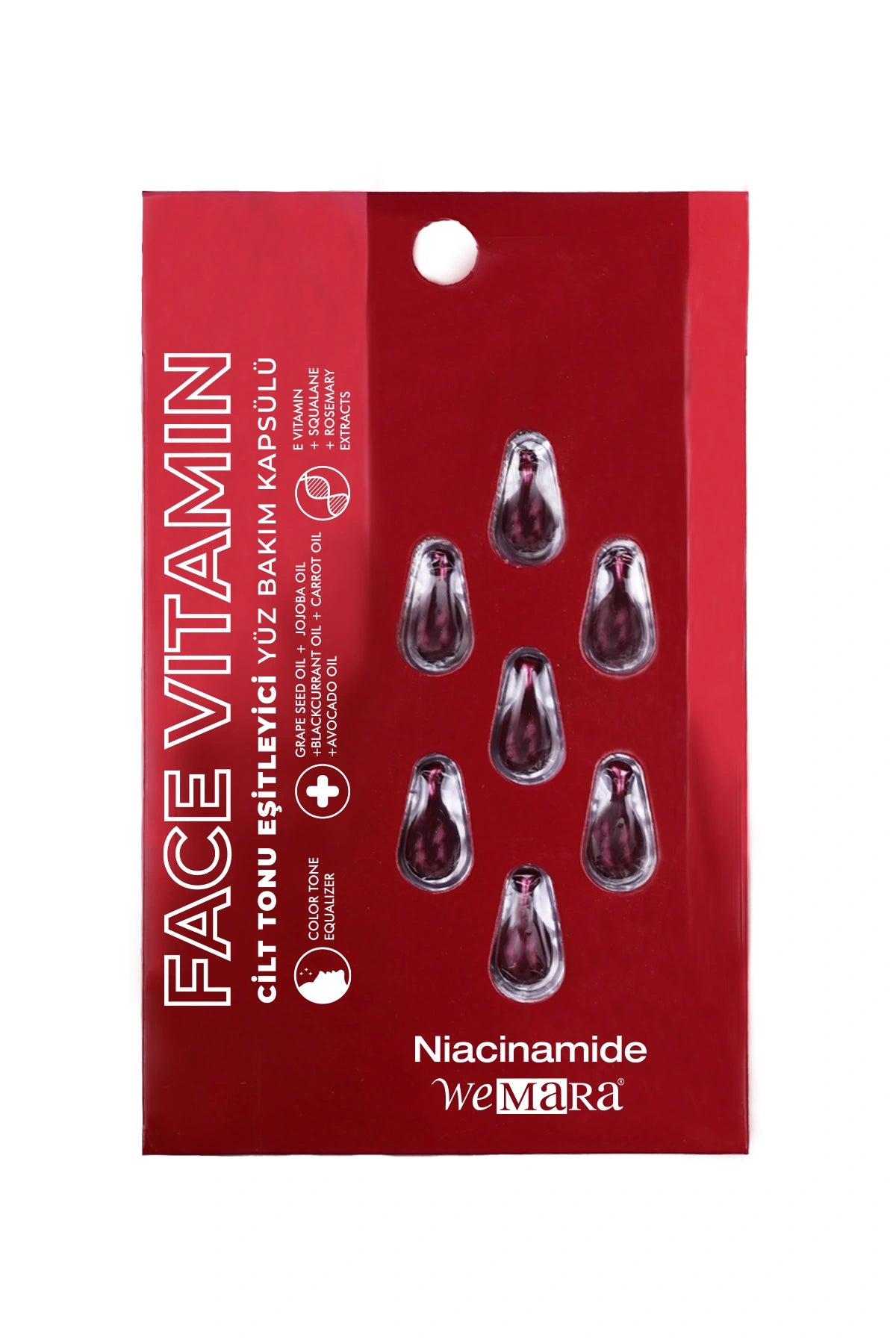 Wemara Niacinamide Ton Esitleyici Yuz Bakim Kapsulu 7li